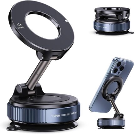 WALLVIEW TECH 2026 Upgraded Vacuum Magnetic Car Phone Holder
